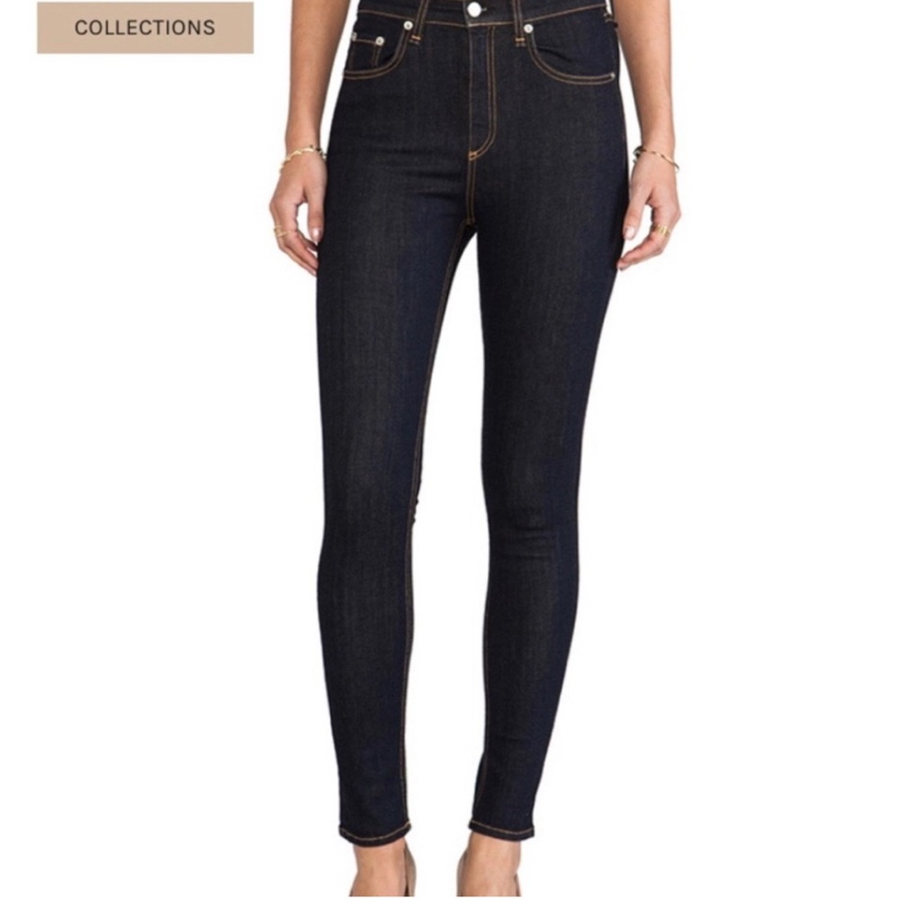 Rag & Bone skinny dark resin wash Harrow MSRP$218